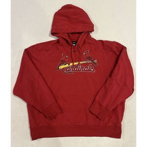 Vintage Nike Center Swoosh St Louis Cardinals Sweatshirt Hoodie Mens 2XL Red MLB